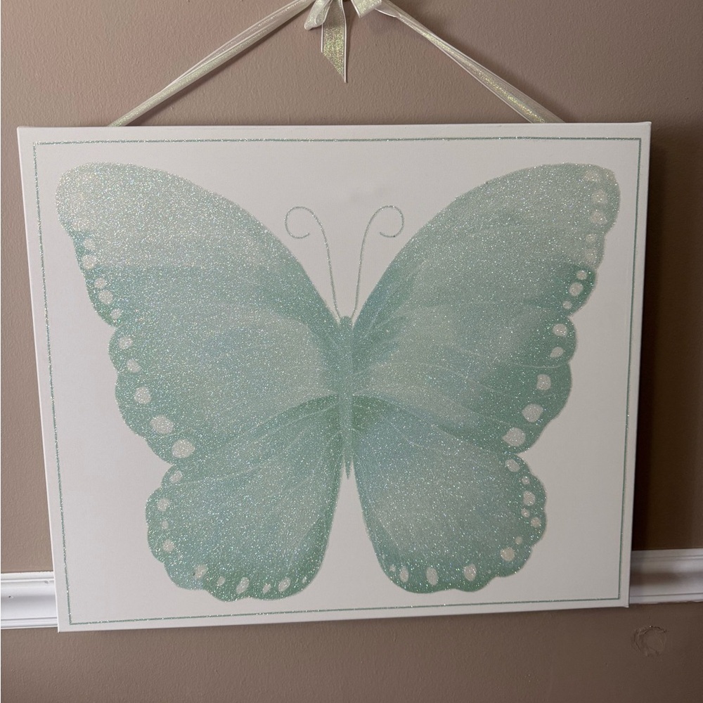 Elegant teal Butterfly Wall Art